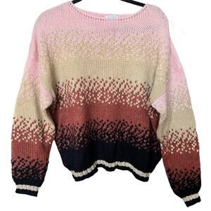 Anna Kay Multi Colored Ombre Wool Blend Knit Sweater Size 1(small)